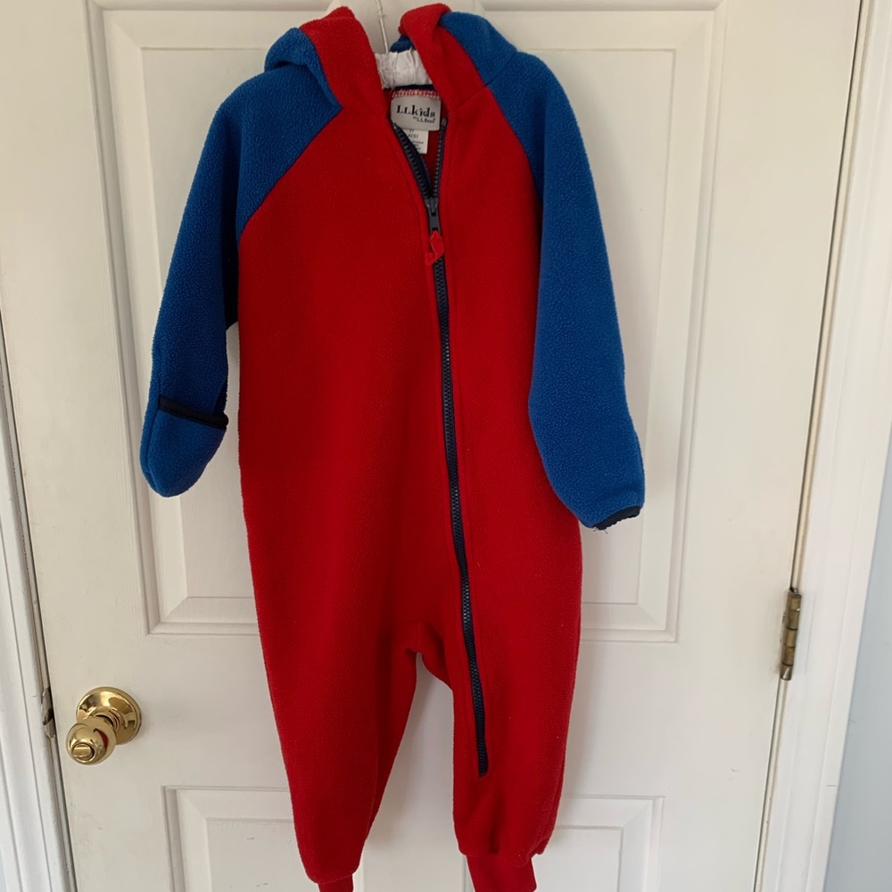 Vintage l.l bean kids fleece bunting| mint
